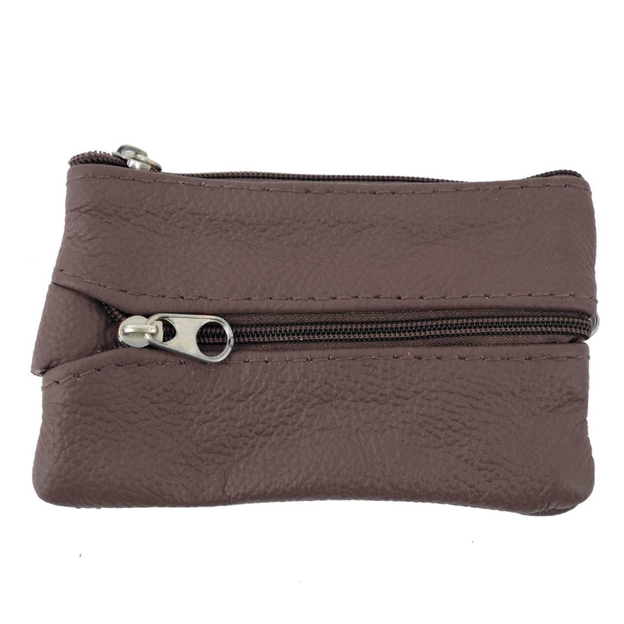 Womens Leather Coin Purse Pouch with Pockets -Handcrafted Genuine Cowhide
