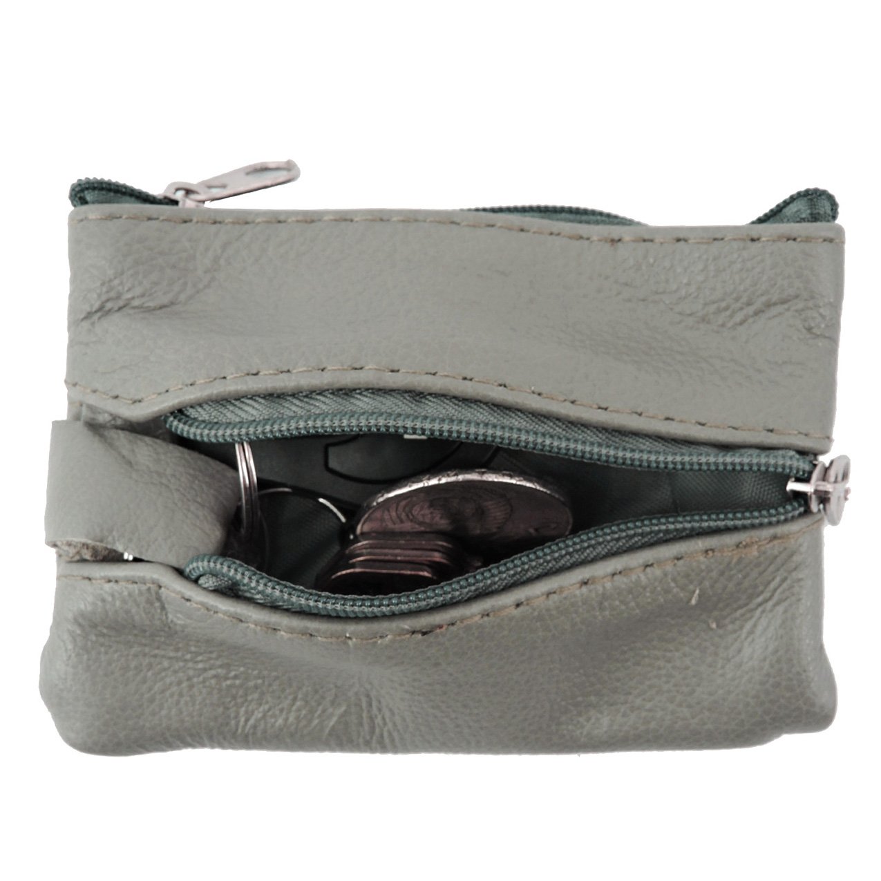 Womens Leather Coin Purse Pouch with Pockets -Handcrafted Genuine Cowhide