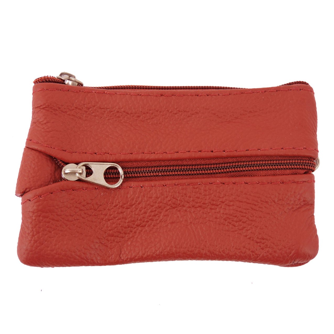 Womens Leather Coin Purse Pouch with Pockets -Handcrafted Genuine Cowhide