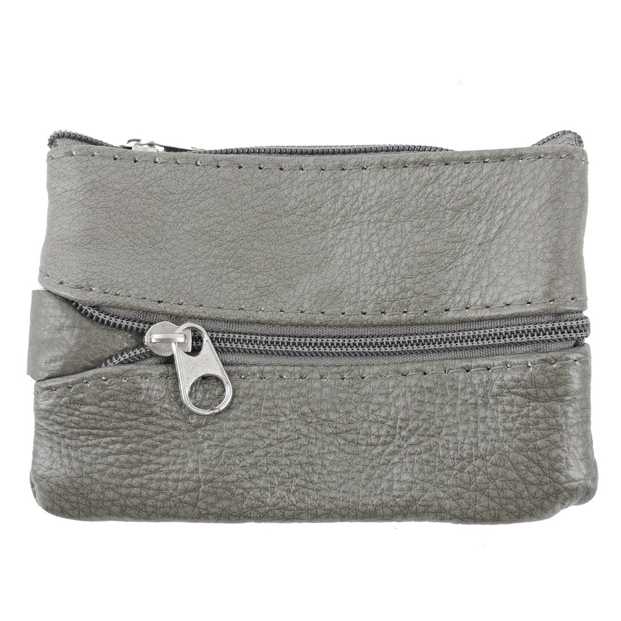 Womens Leather Coin Purse Pouch with Pockets -Handcrafted Genuine Cowhide