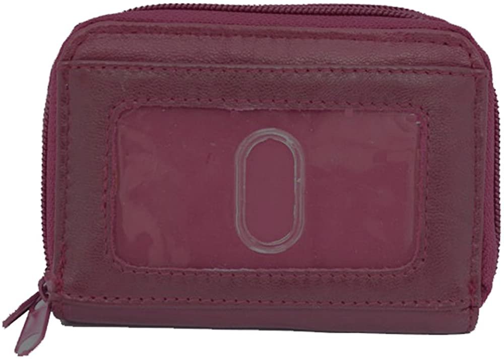 SILVERFEVER Women Wallet Card Holder RFID Purse Women's Leather Credit Cards Organizer ID