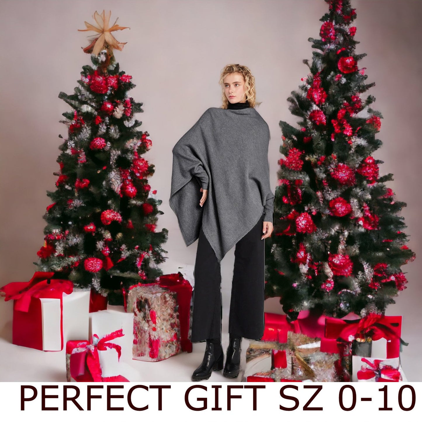 Look by M Triangle Poncho with Sleeves
