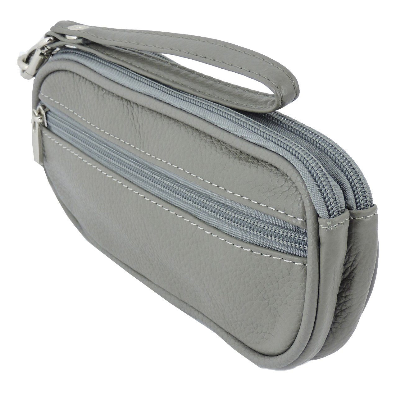Leather Eyeglass Glasses Case with Wristlet Handle, Padded WOMAN