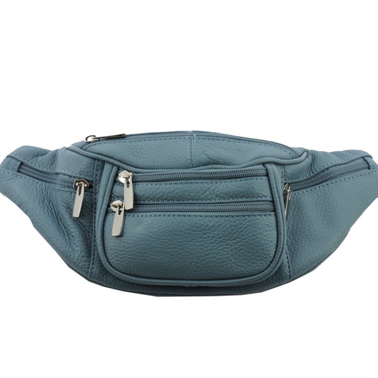 Genuine Leather Fanny Pack Waist Bag Body Pouch Pockets Organizer Phone Holder