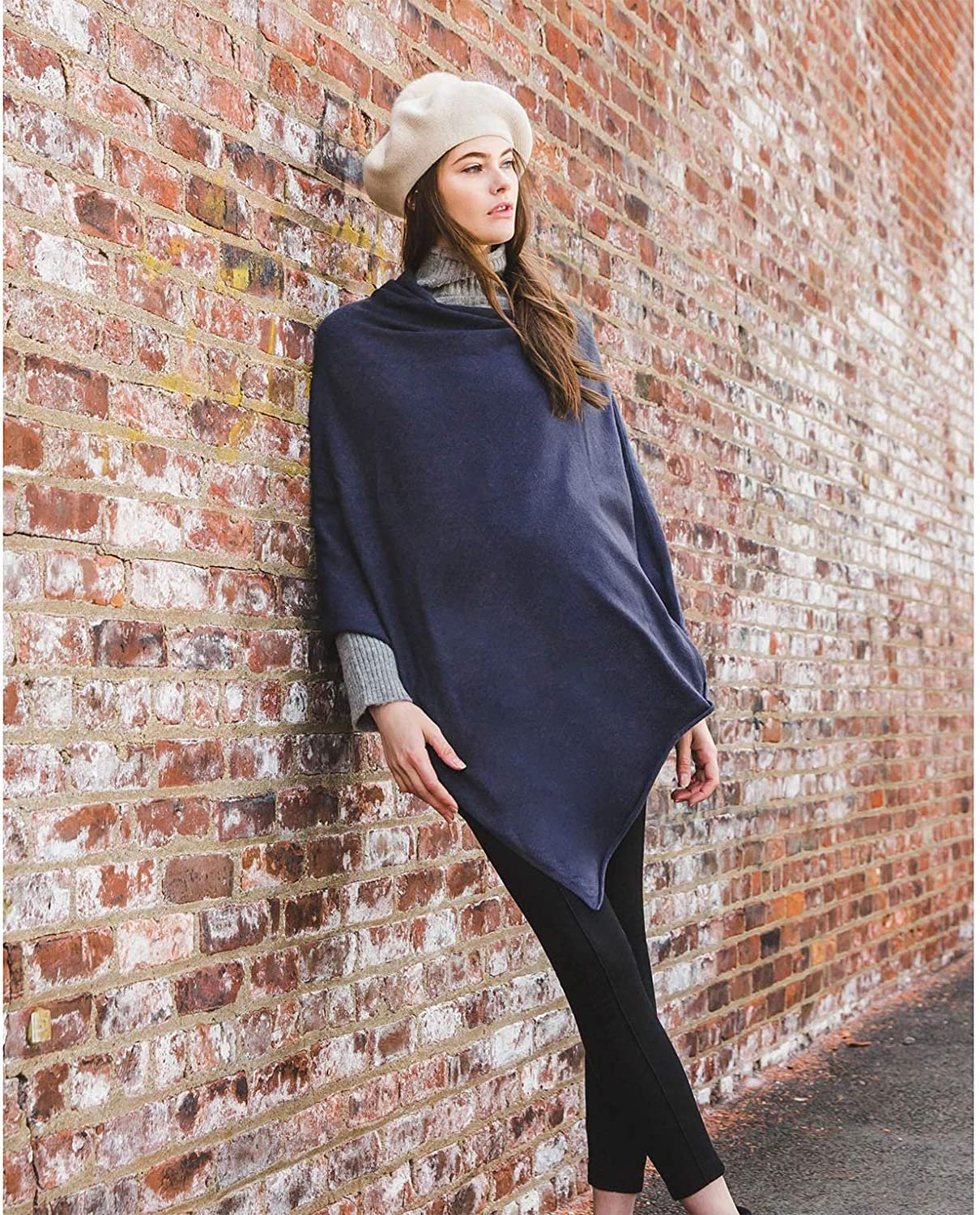 Look by M Women's Basic Poncho Year Round Cover Special Occasion for Every Day