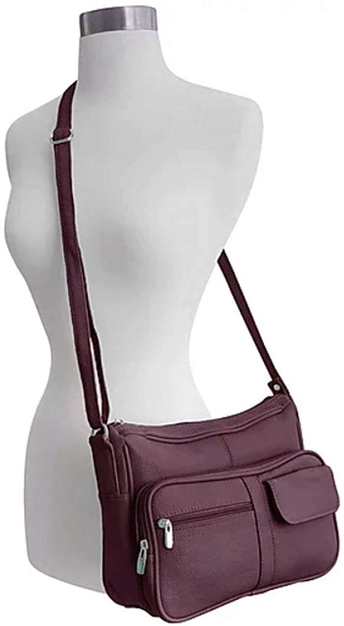 Women's Leather Hobo | Ladies Shoulder Bag | Organizer w Built-in Wallet NWT