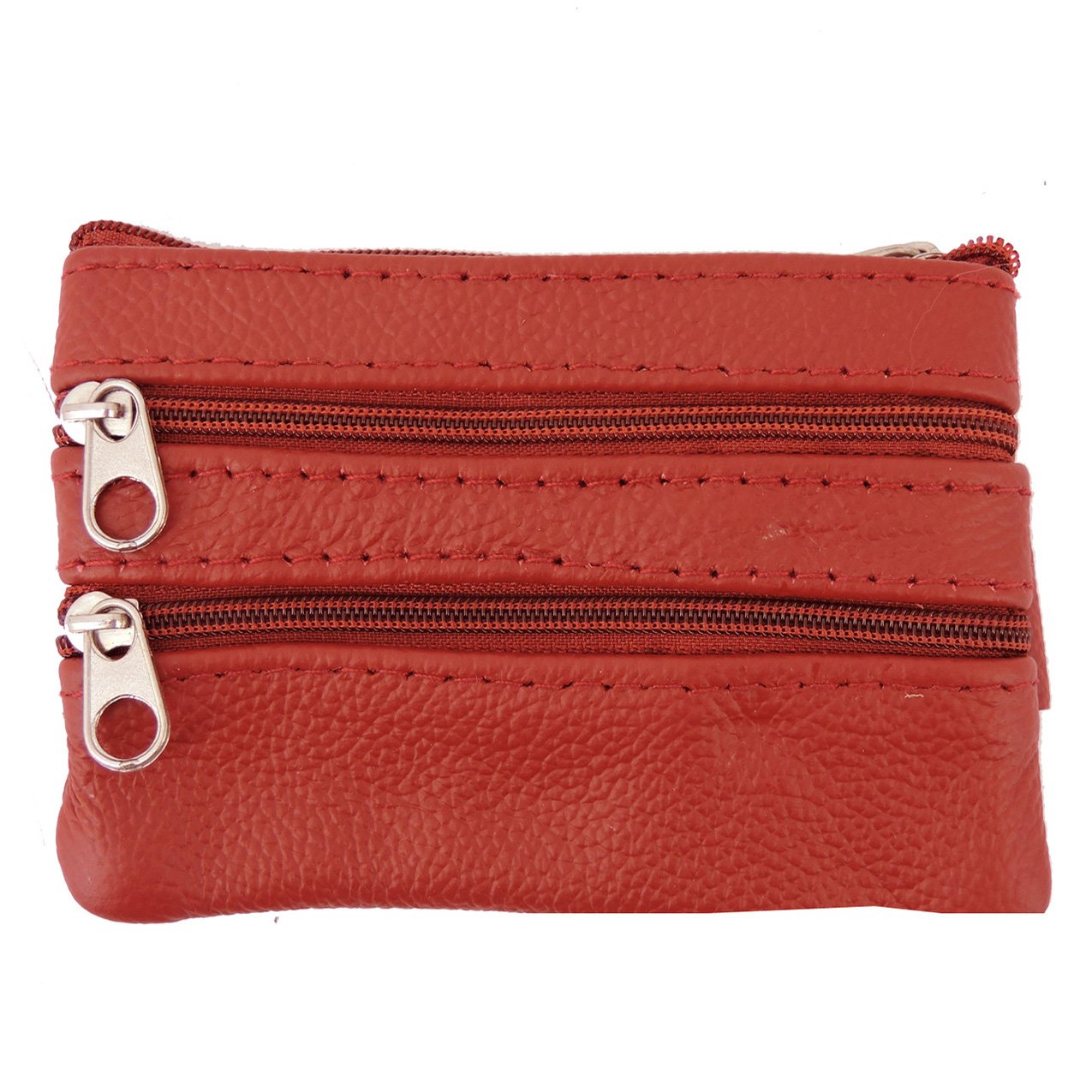 Womens Leather Coin Purse Pouch with Pockets -Handcrafted Genuine Cowhide