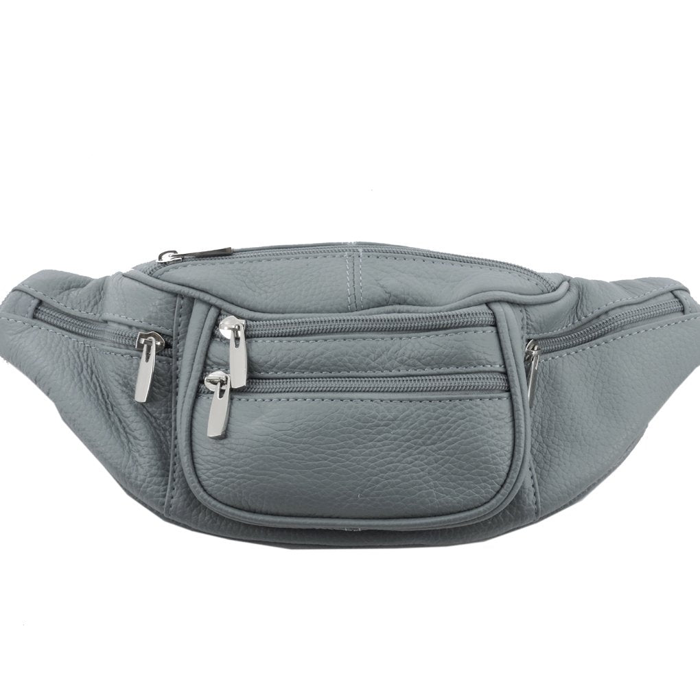 Genuine Leather Fanny Pack Waist Bag Body Pouch Pockets Organizer Phone Holder