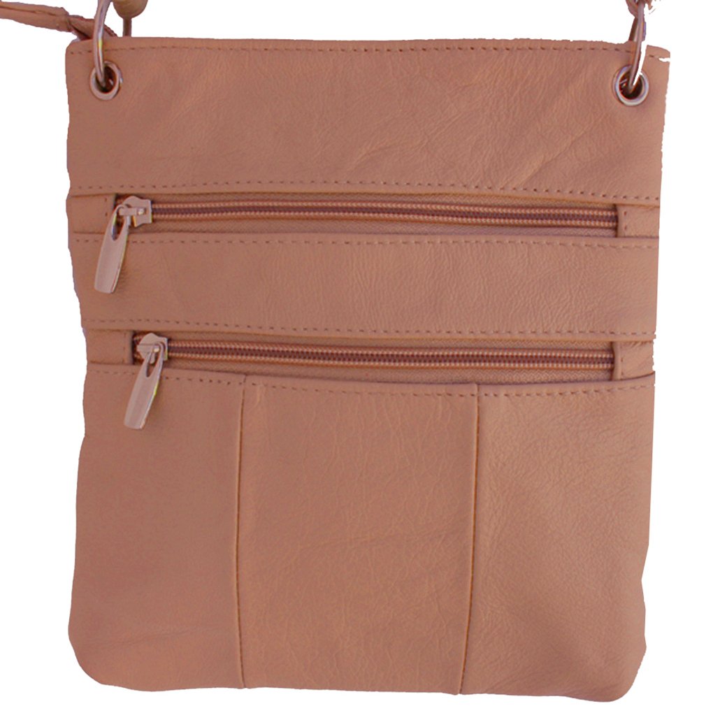 Genuine Leather Travel Shoulder Cross Body Purse Handbag Silver Fever
