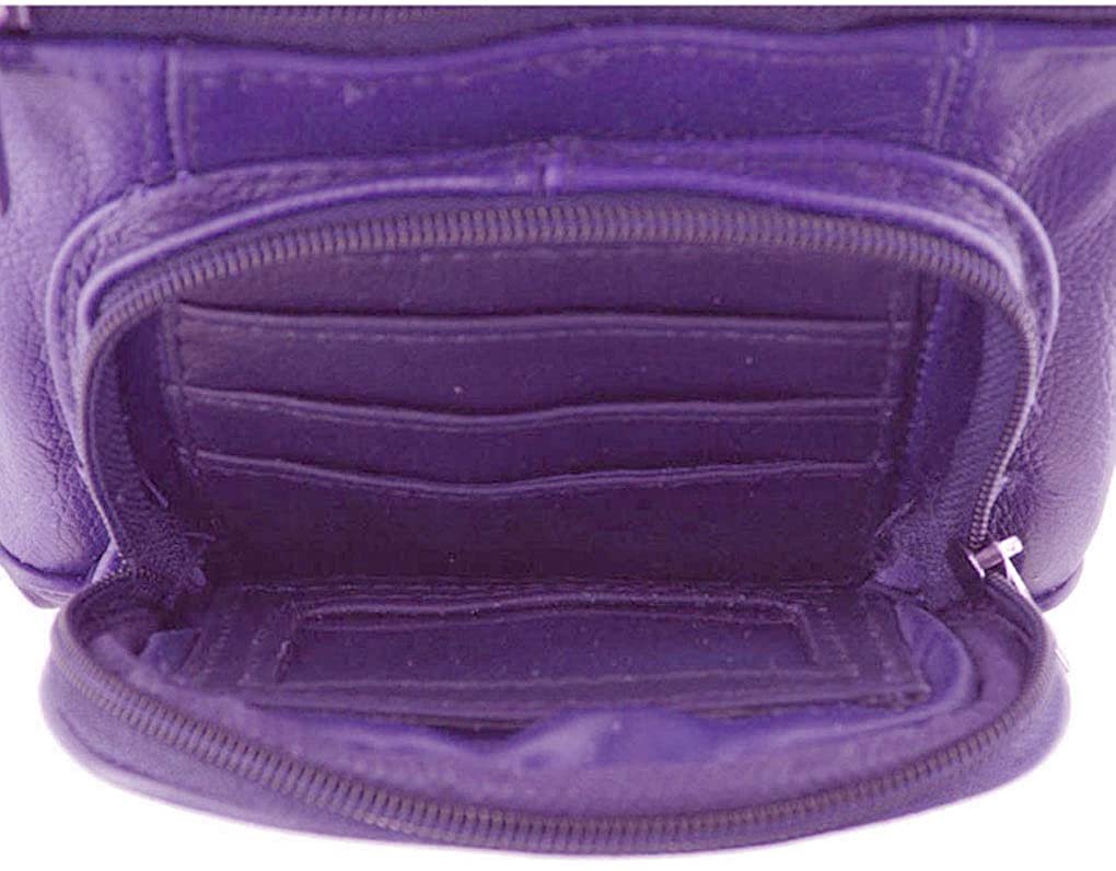 SILVERFEVER Genuine Leather Organizer Handbag Cross Body - Shoulder Travel Bag