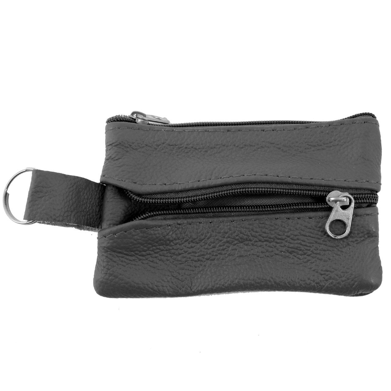 Womens Leather Coin Purse Pouch with Pockets -Handcrafted Genuine Cowhide