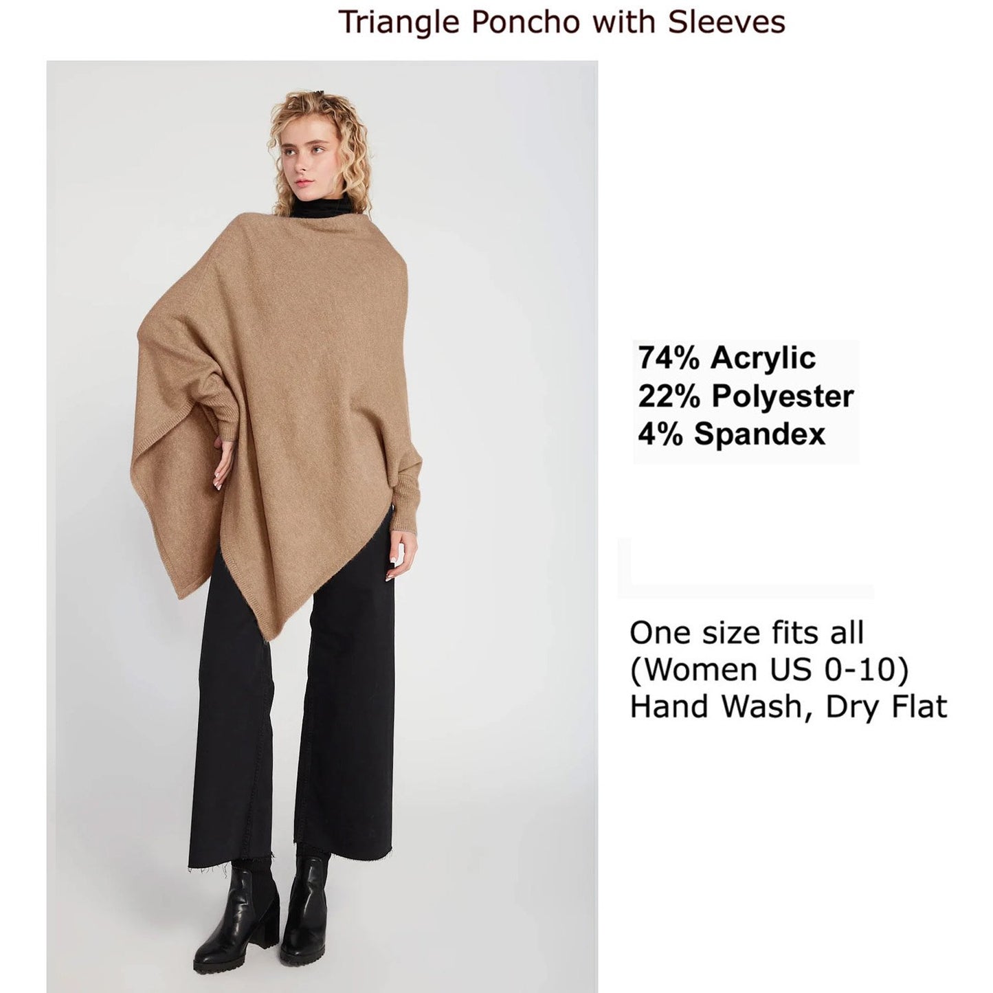 Look by M Triangle Poncho with Sleeves