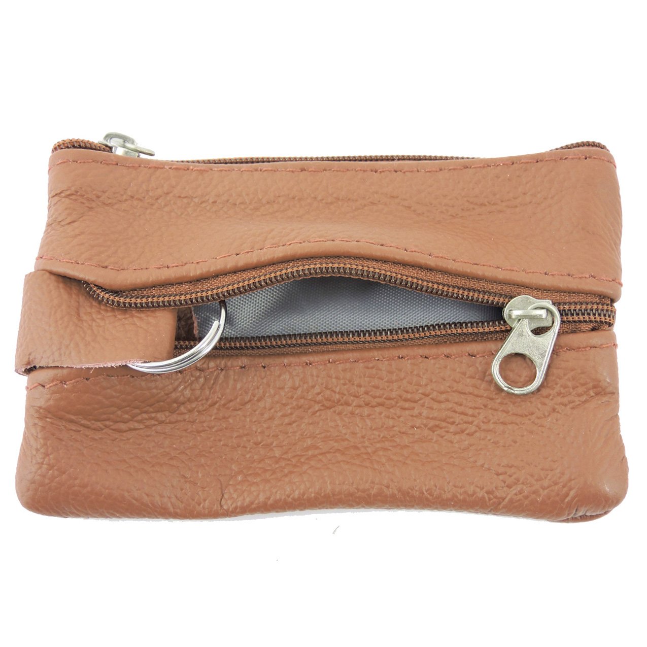 Womens Leather Coin Purse Pouch with Pockets -Handcrafted Genuine Cowhide