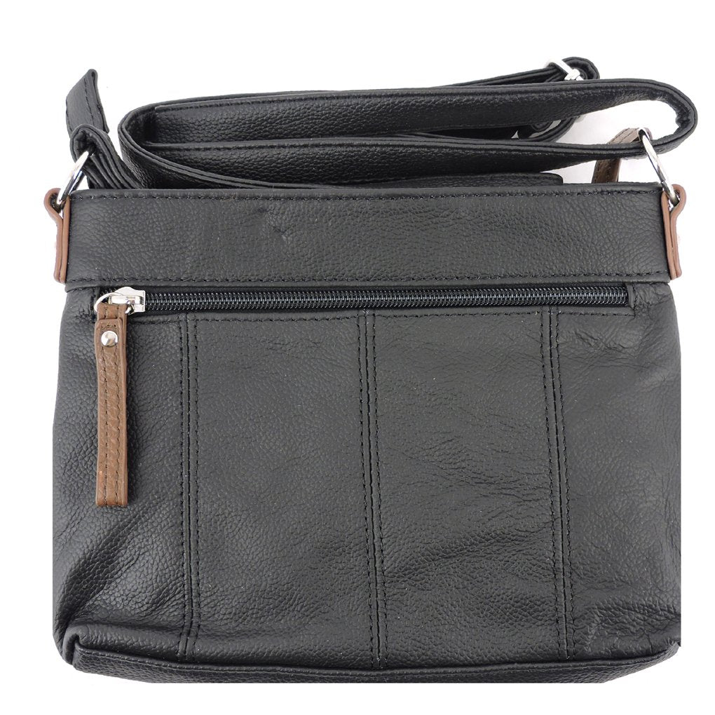 SILVERFEVER Women's Crossbody Handbag Leather Travel Ladies Phone Bag Genuine Cowhide Purse