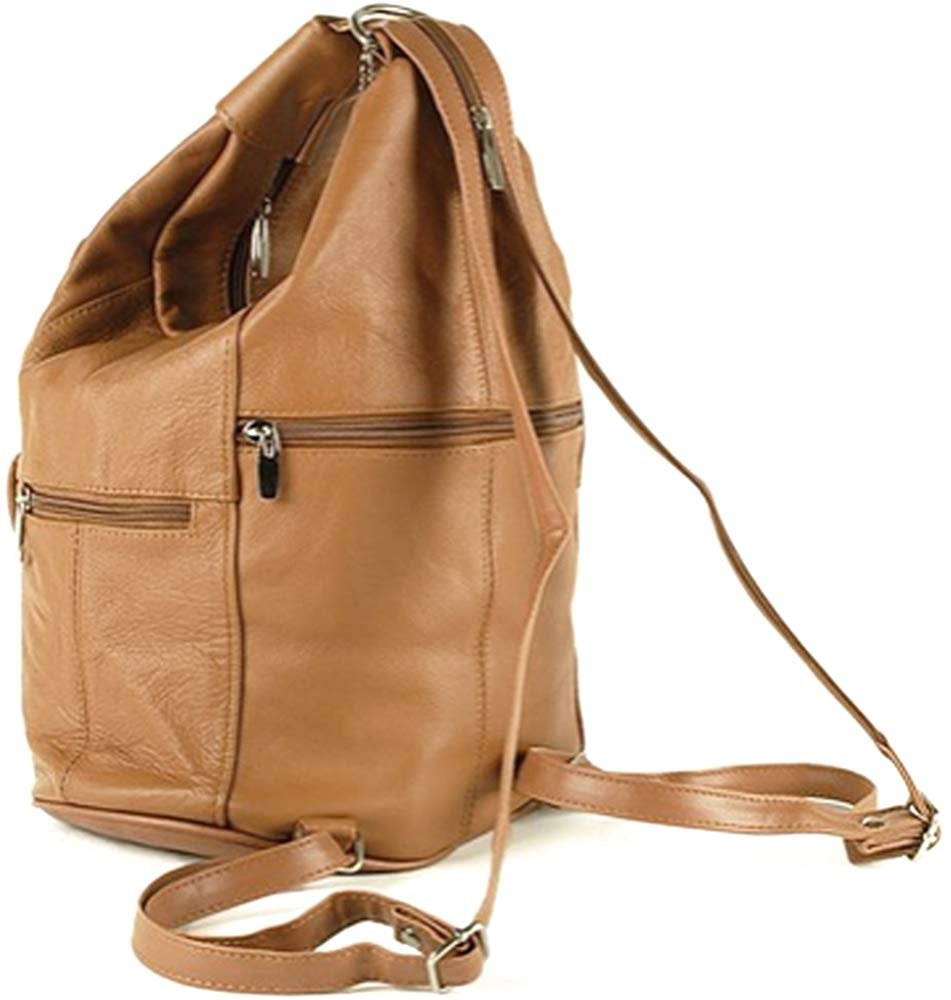 Women's Cowhide Leather Backpack Convertible Sling One Shoulder Large Bag Secure Entry |7 Pocket