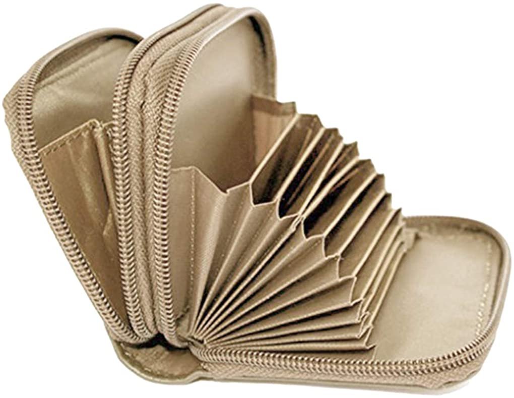 SILVERFEVER Women Wallet Card Holder RFID Purse Women's Leather Credit Cards Organizer ID