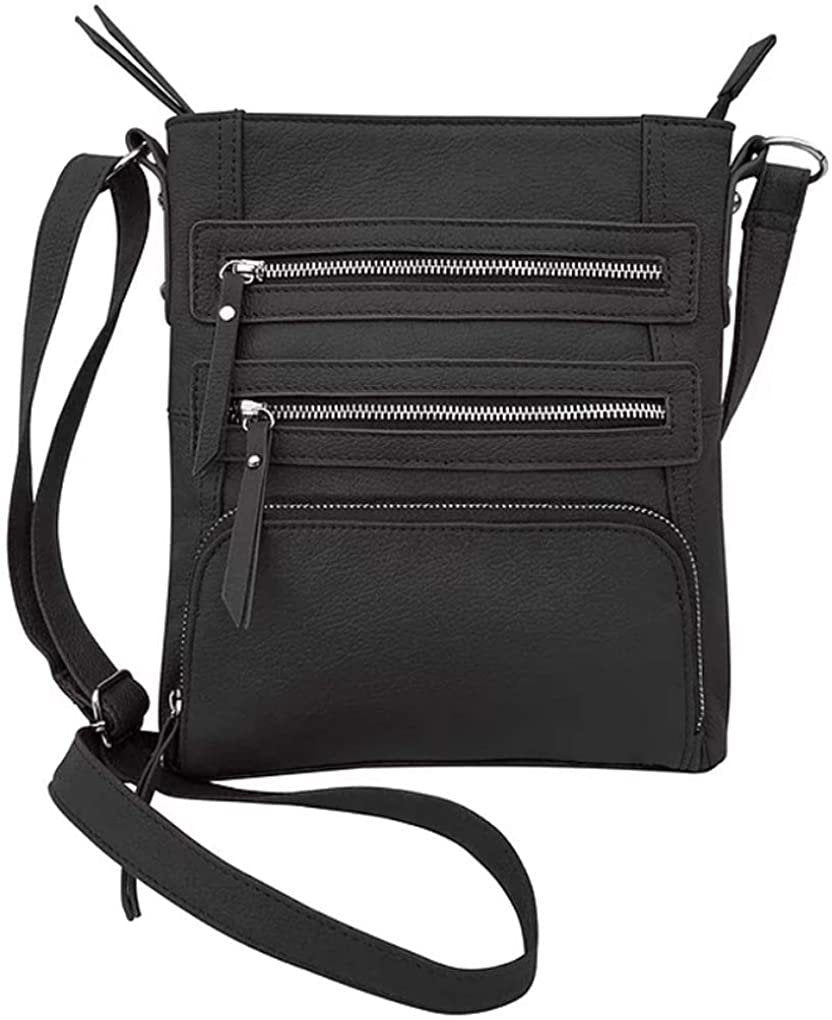 Women's Leather Large Crossbody Travel Handbag Water Resistant Purse SILVERFEVER