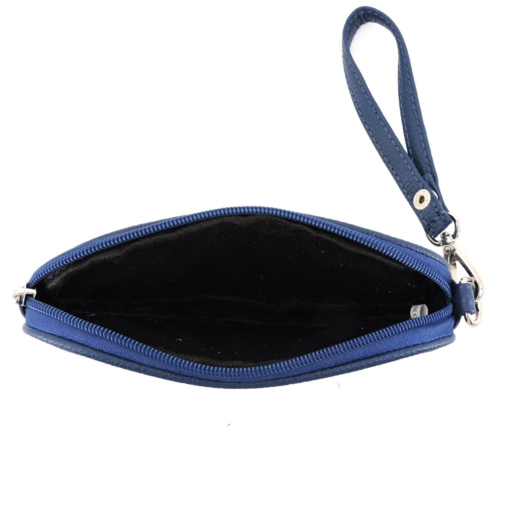 Leather Eyeglass Glasses Case with Wristlet Handle, Padded WOMAN