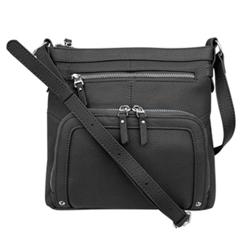 Women's Leather Large Crossbody Travel Handbag Water Resistant Purse SILVERFEVER