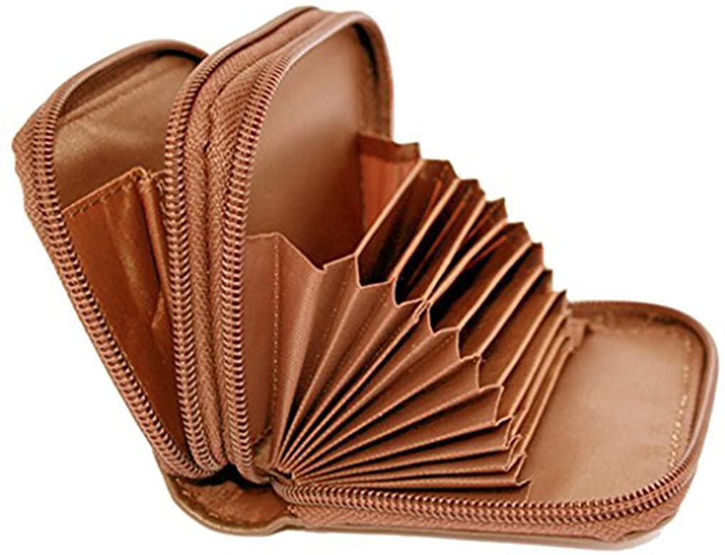 SILVERFEVER Women Wallet Card Holder RFID Purse Women's Leather Credit Cards Organizer ID