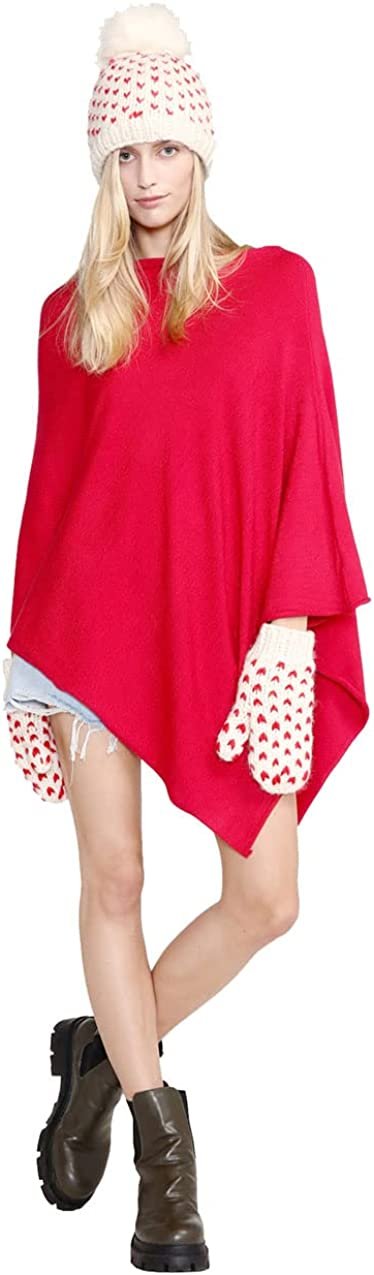 Look by M Women's Basic Poncho Year Round Cover Special Occasion for Every Day