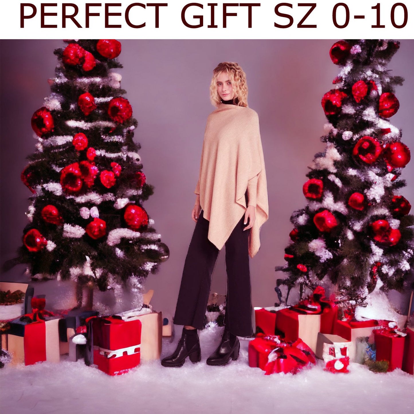 Look by M Triangle Poncho with Sleeves