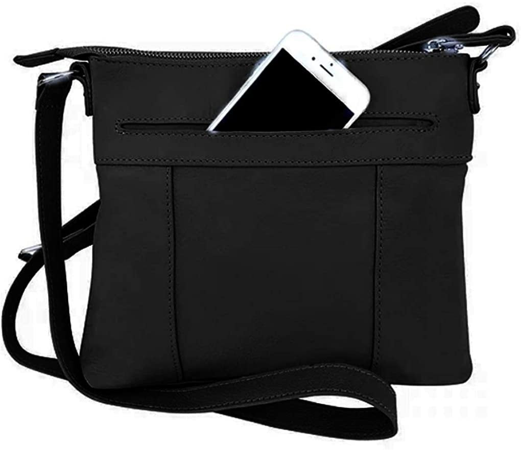 Women's Leather Large Crossbody Travel Handbag Water Resistant Purse SILVERFEVER
