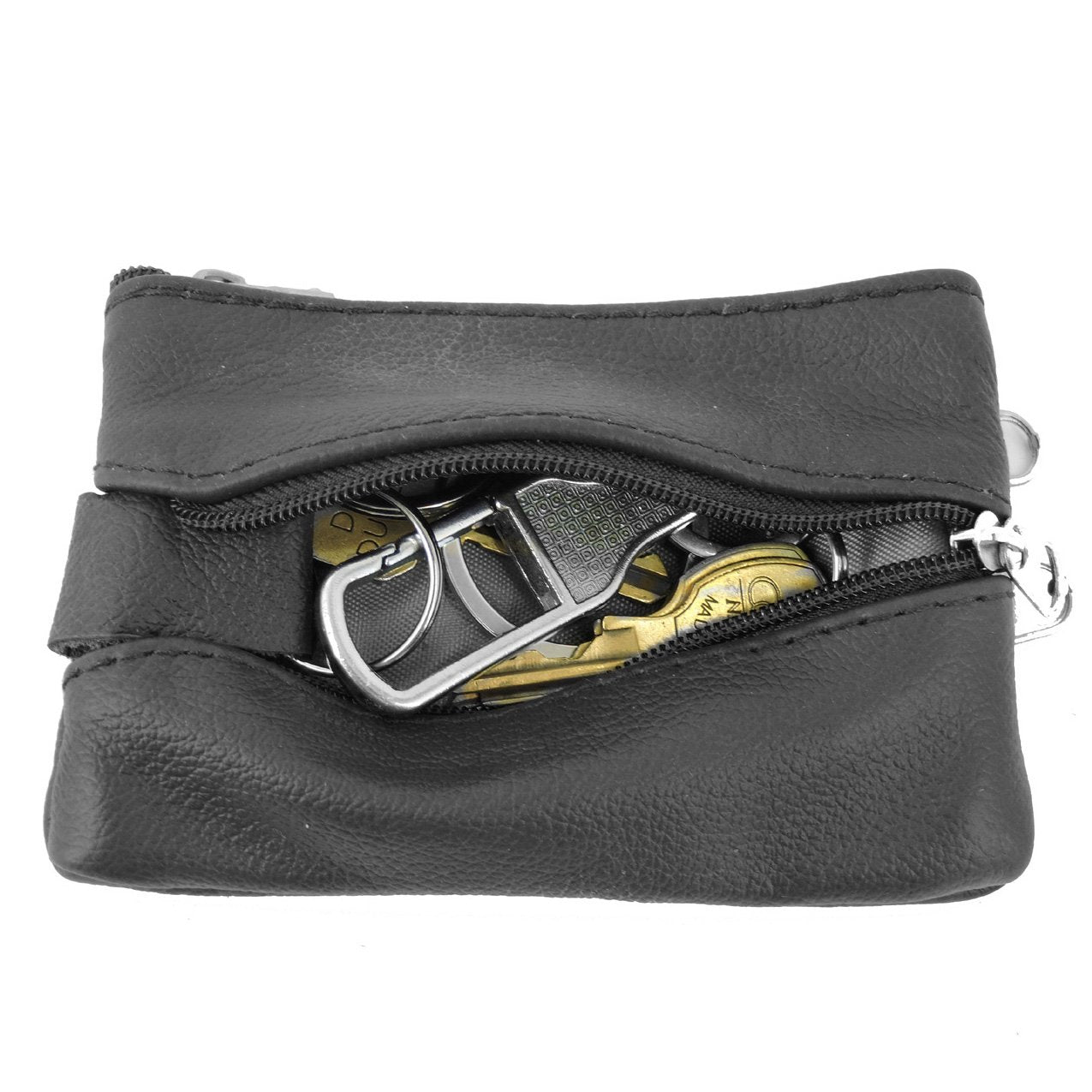 Womens Leather Coin Purse Pouch with Pockets -Handcrafted Genuine Cowhide