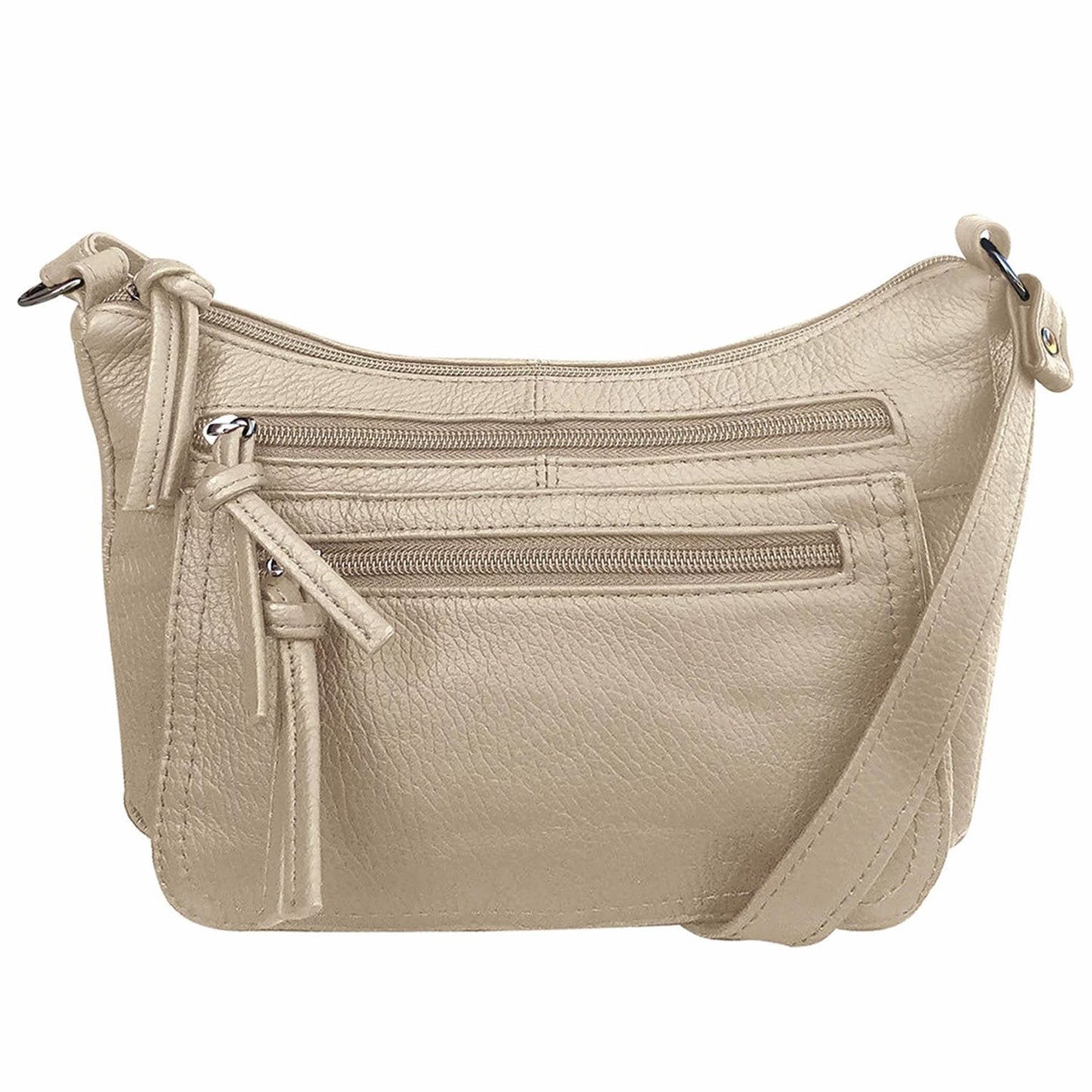 Women's Leather Medium Cross Body Purse Shoulder Ladies Handbag with Many Pocket
