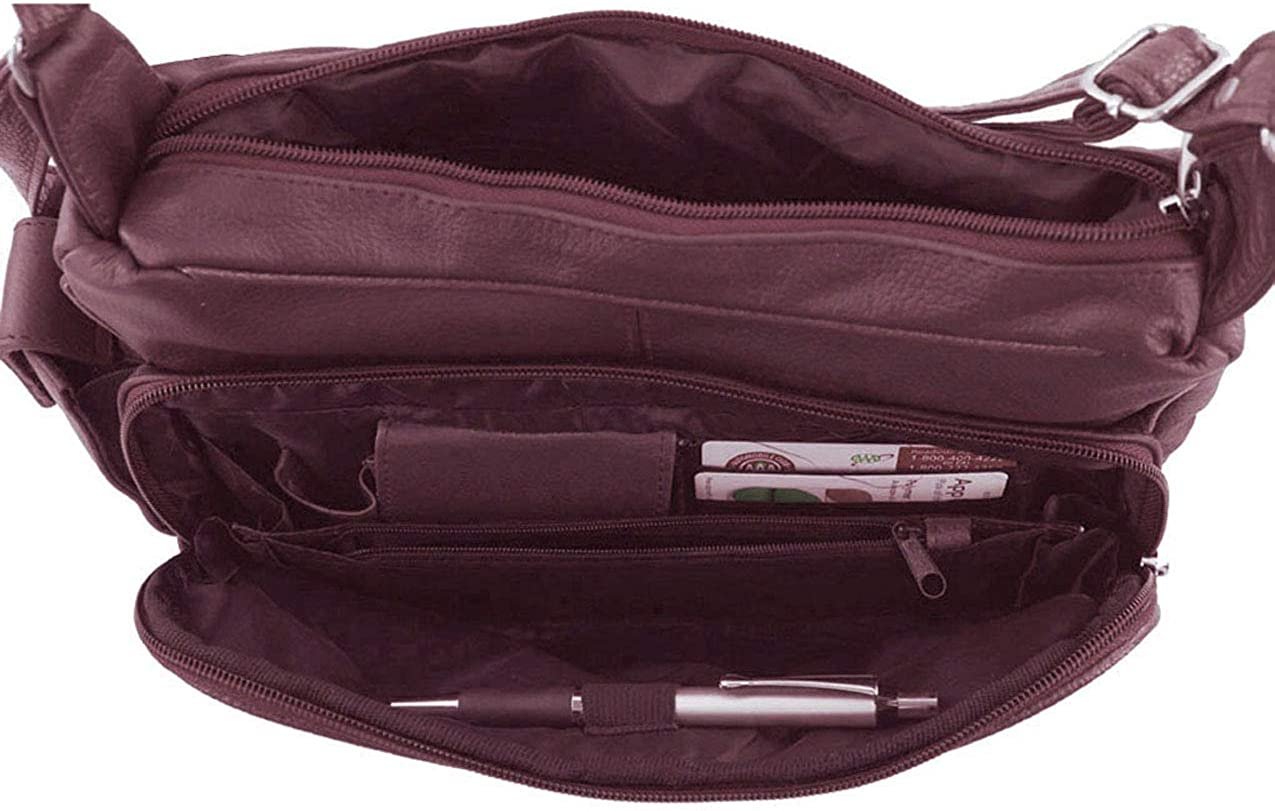 Women's Leather Hobo | Ladies Shoulder Bag | Organizer w Built-in Wallet NWT