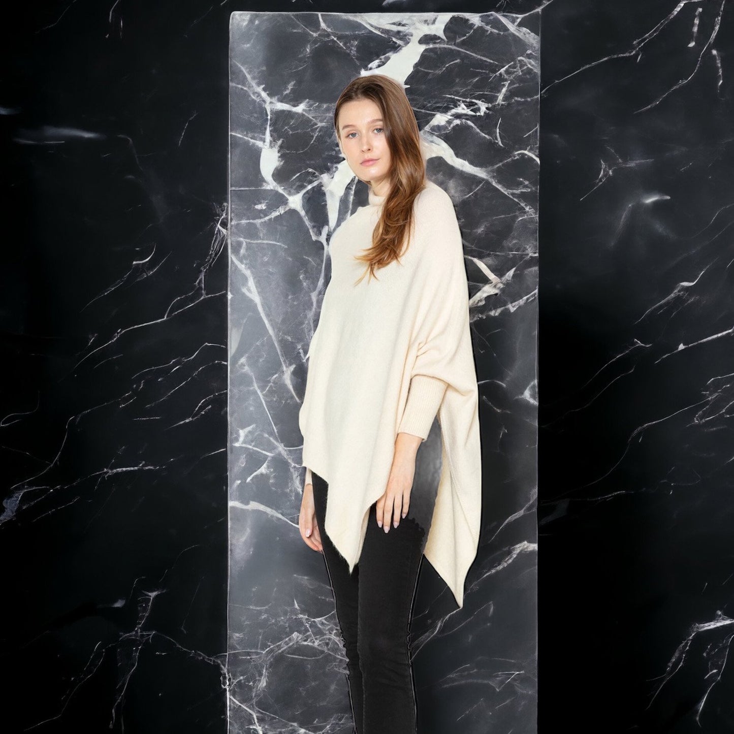 Look by M Triangle Poncho with Sleeves