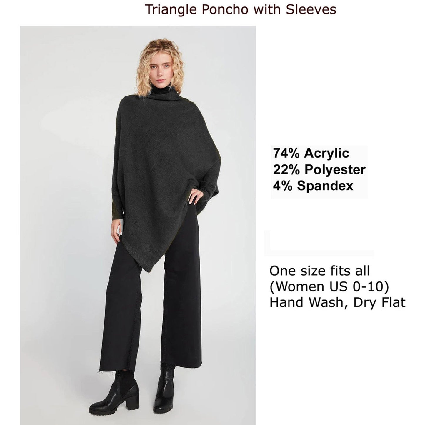 Look by M Triangle Poncho with Sleeves