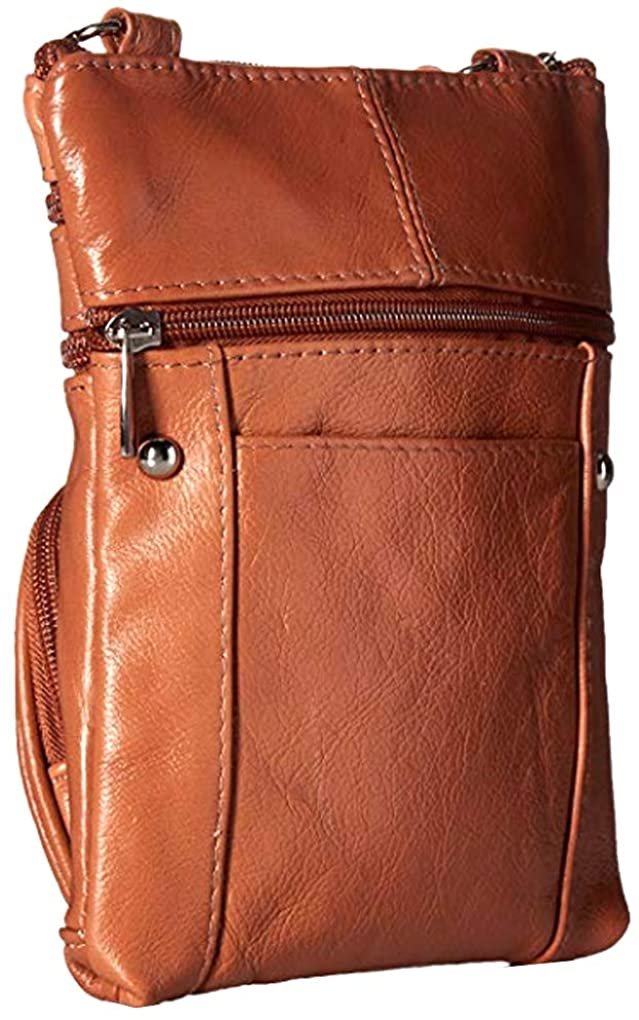 SILVERFEVER Genuine Leather Organizer Handbag Cross Body - Shoulder Travel Bag