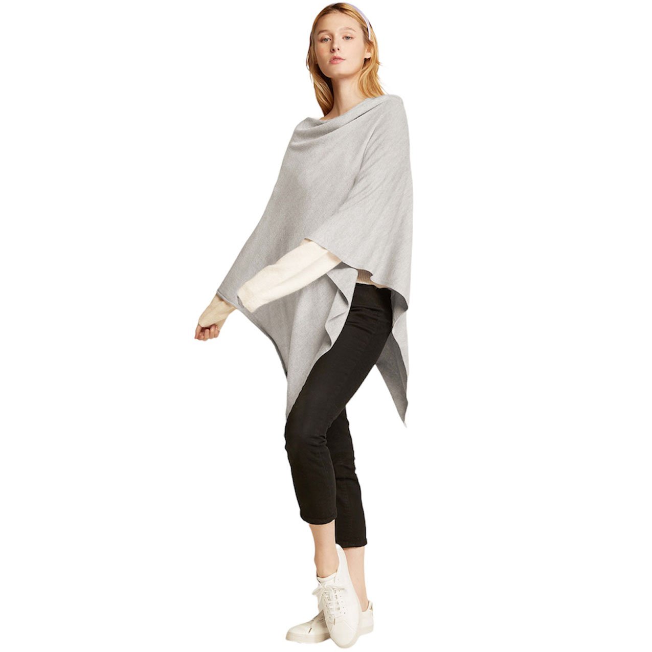 Look by M Women's Basic Poncho Year Round Cover Special Occasion for Every Day