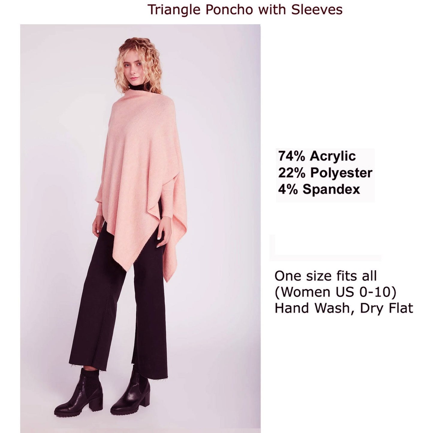 Look by M Triangle Poncho with Sleeves