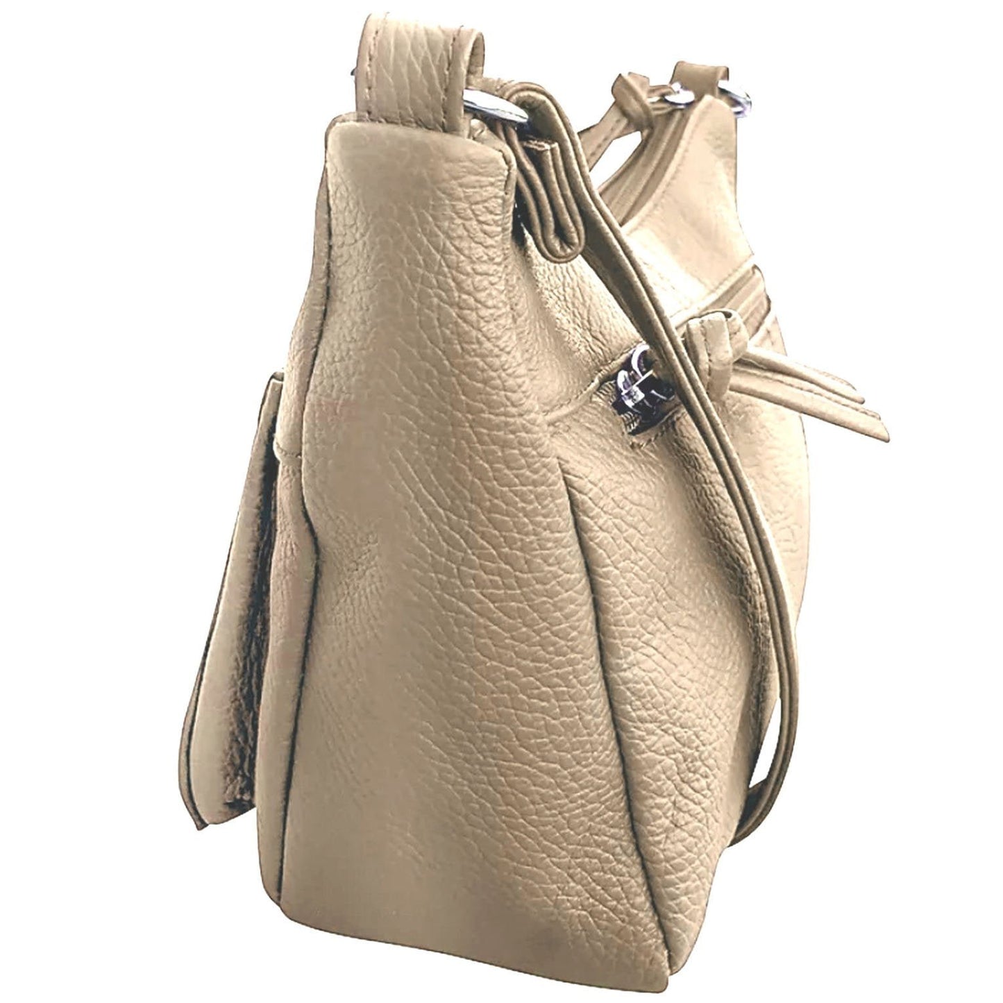 Women's Leather Medium Cross Body Purse Shoulder Ladies Handbag with Many Pocket