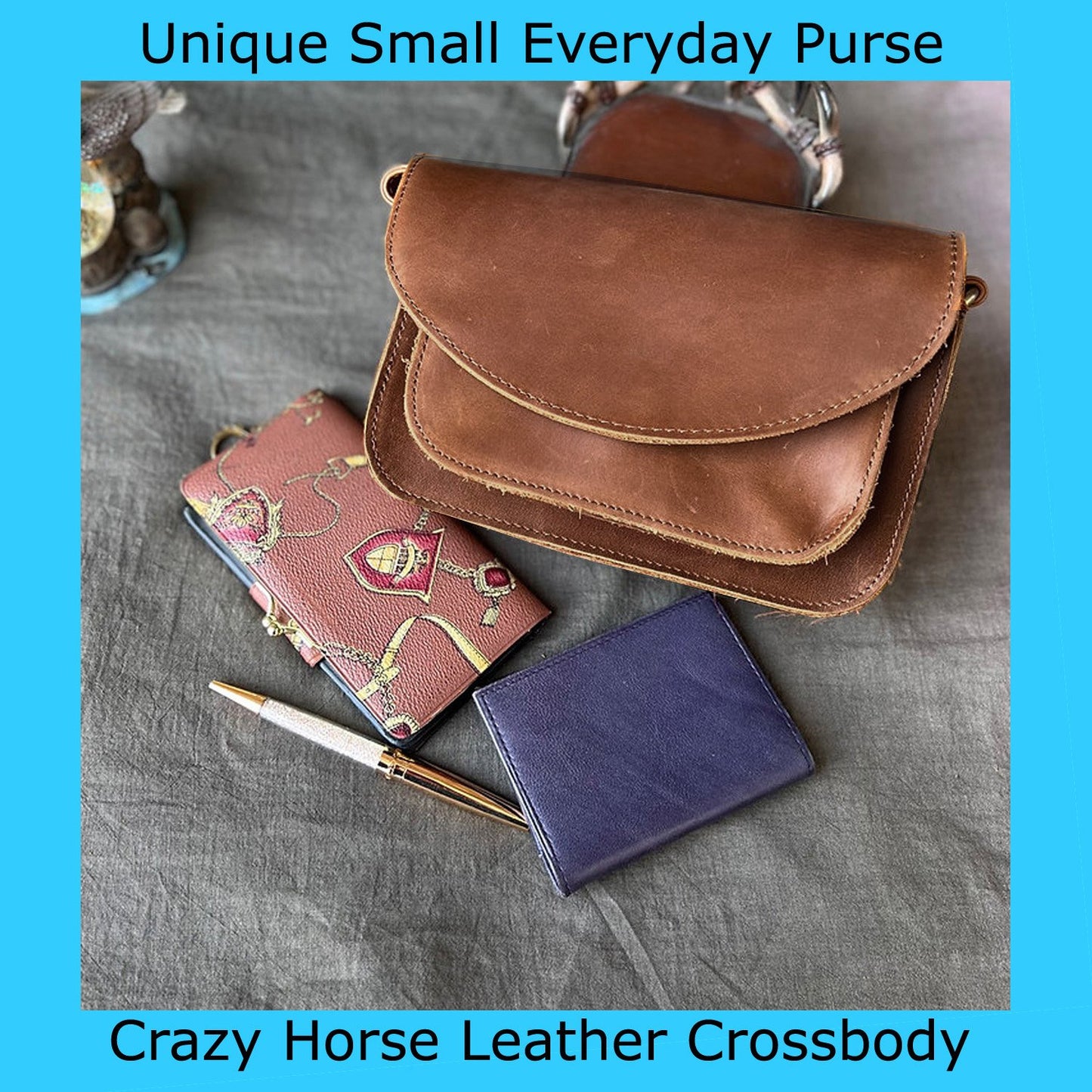 Cowhide Leather Womens Shoulder Purse Small Cross Body Organizer Bag with Many Pockets