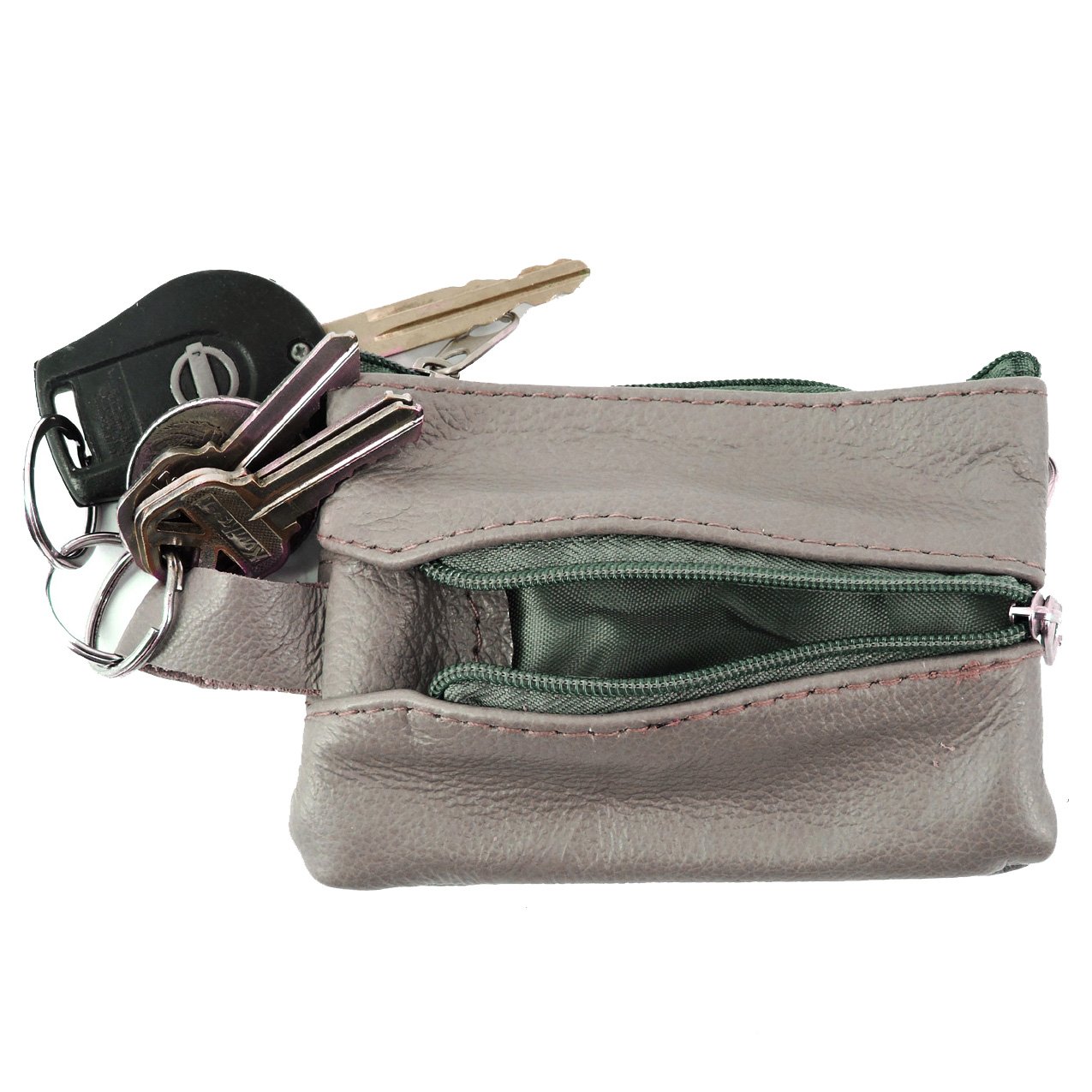 Womens Leather Coin Purse Pouch with Pockets -Handcrafted Genuine Cowhide