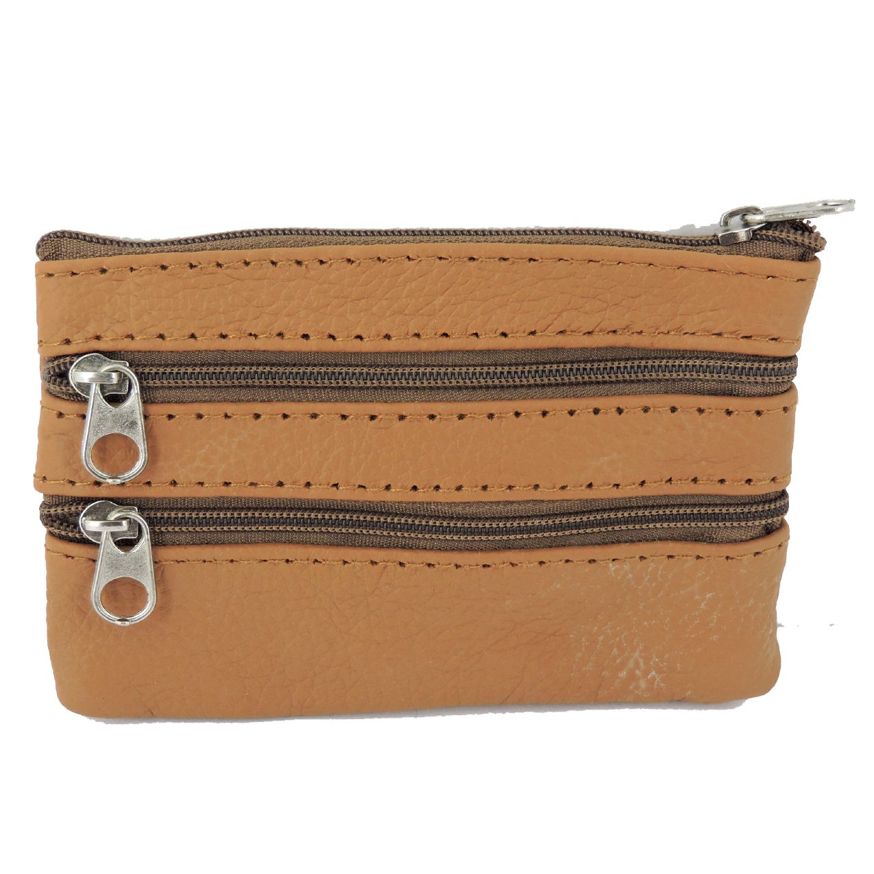 Womens Leather Coin Purse Pouch with Pockets -Handcrafted Genuine Cowhide