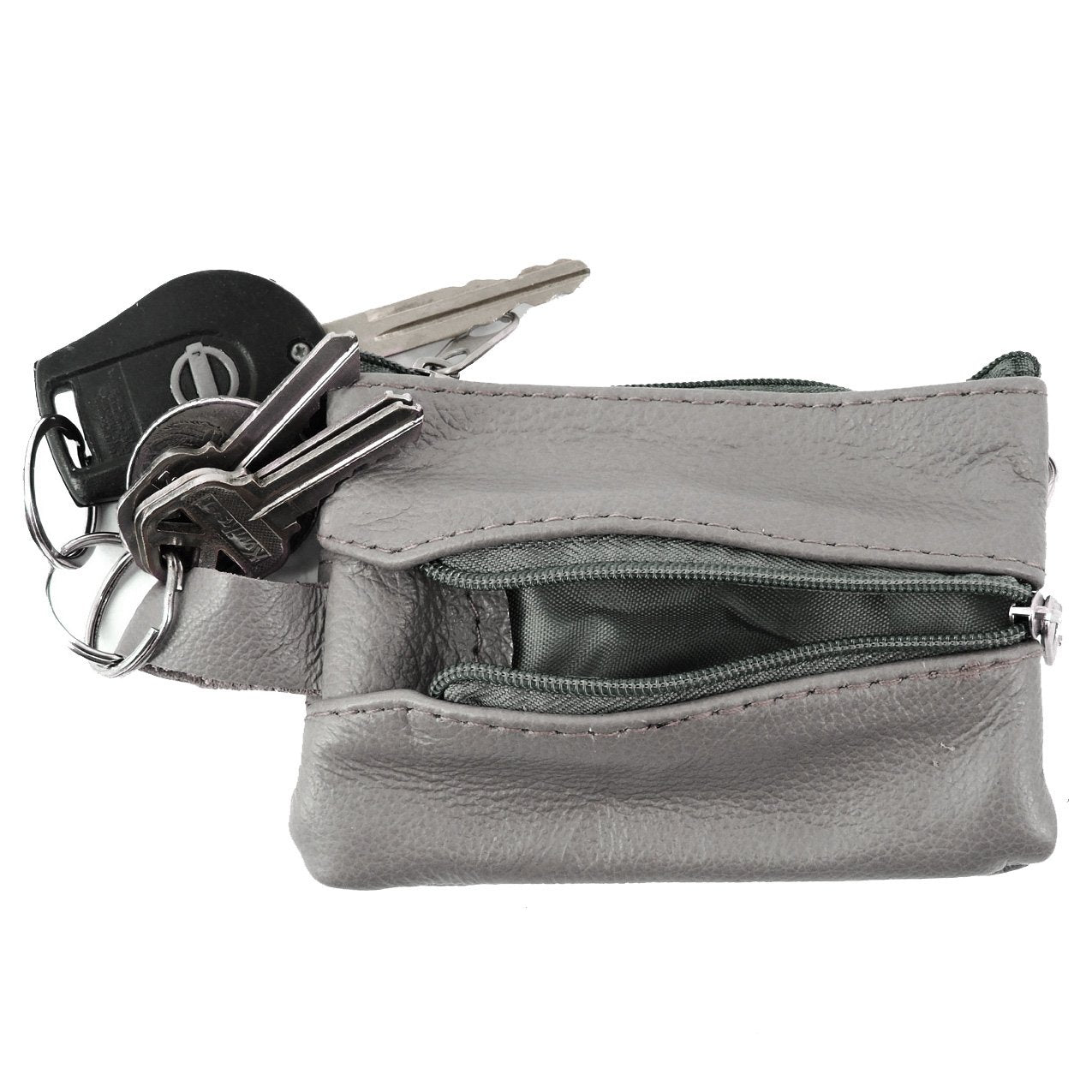 Womens Leather Coin Purse Pouch with Pockets -Handcrafted Genuine Cowhide