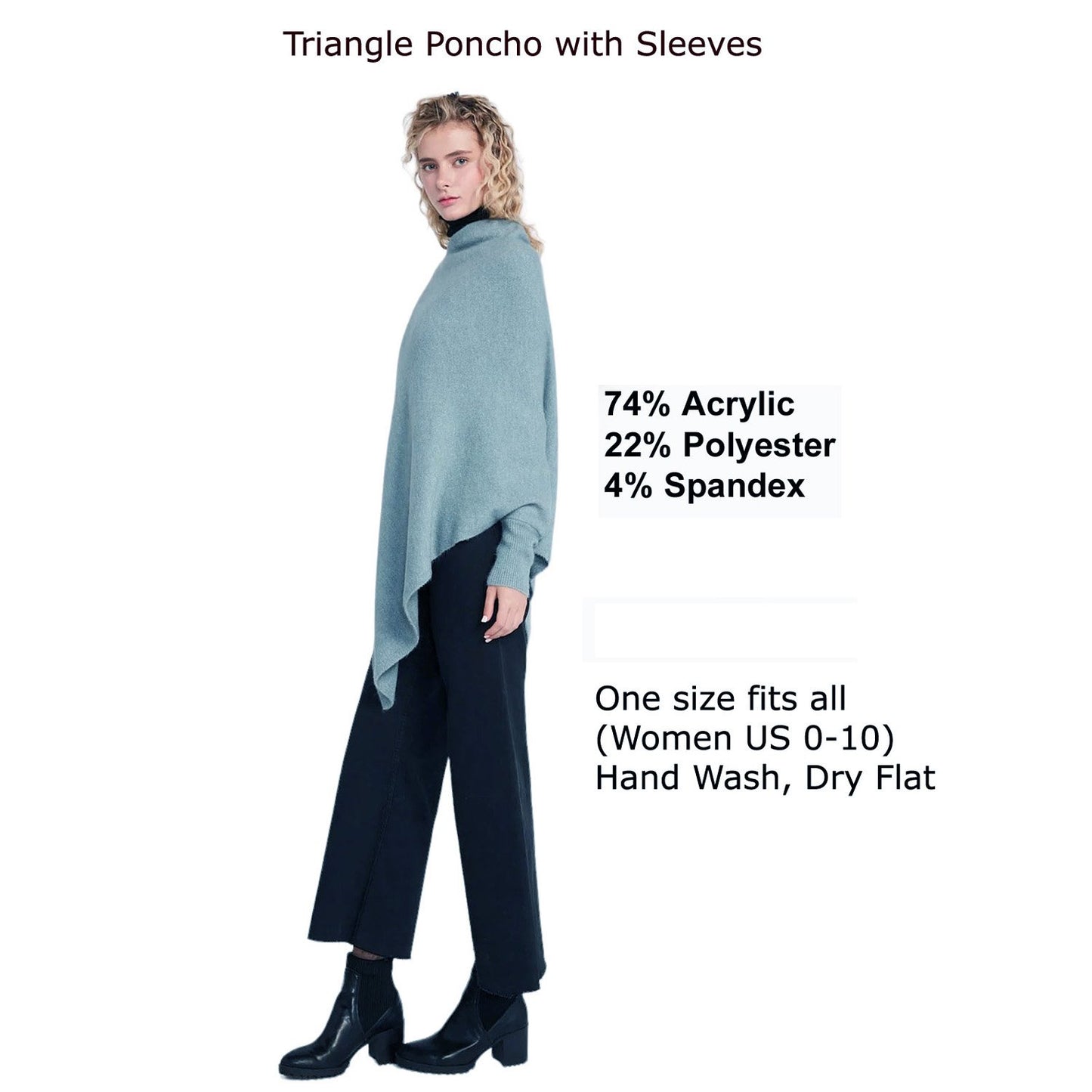 Look by M Triangle Poncho with Sleeves