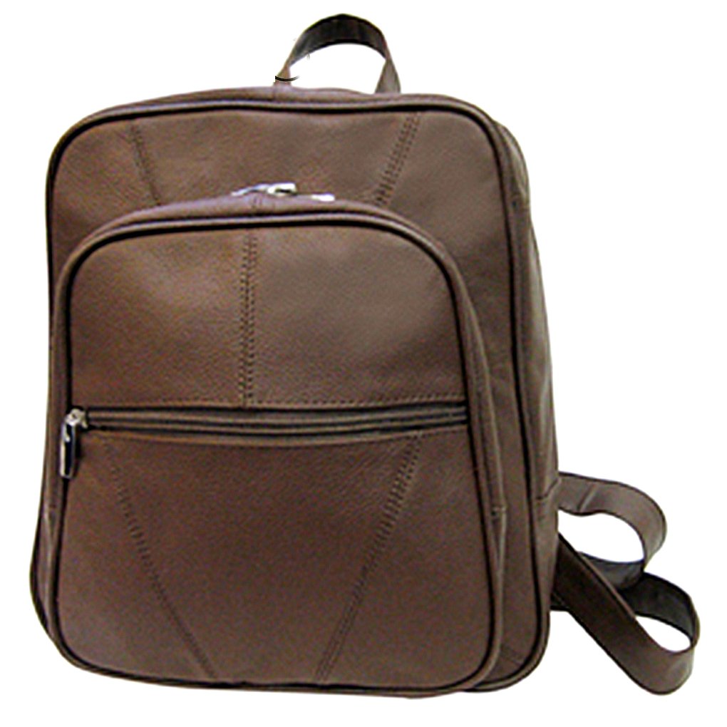 Men's Women's Cowhide Leather Backpack Organizer Travel Bag Unisex