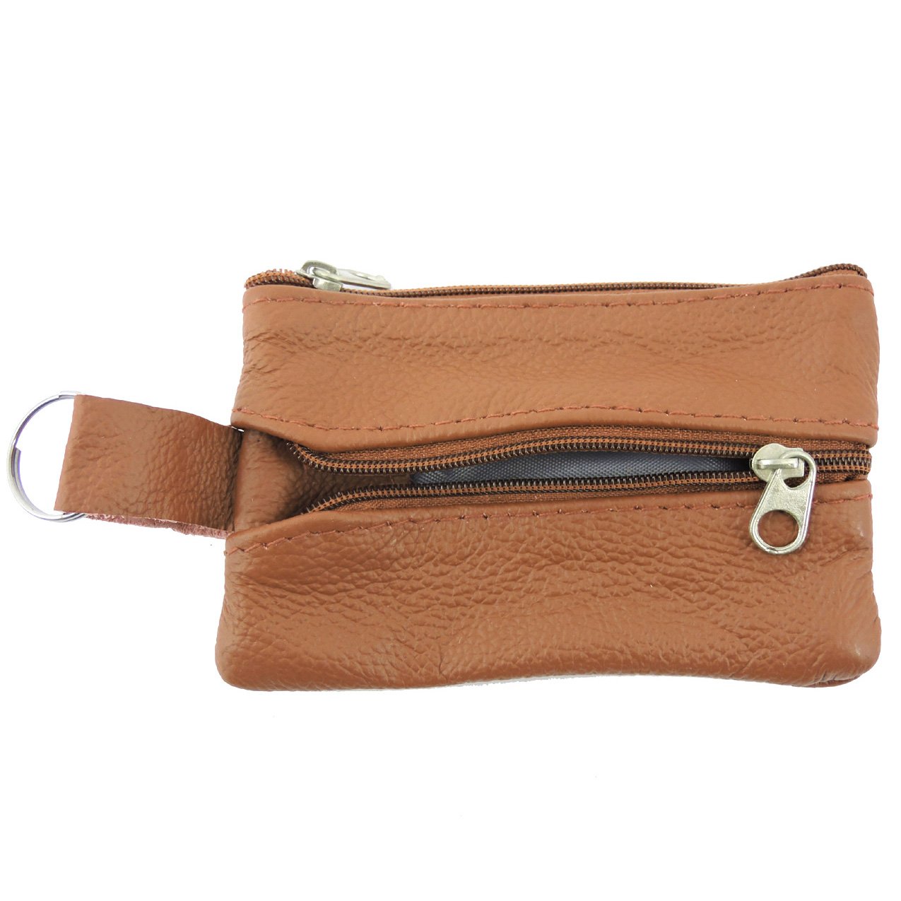 Womens Leather Coin Purse Pouch with Pockets -Handcrafted Genuine Cowhide
