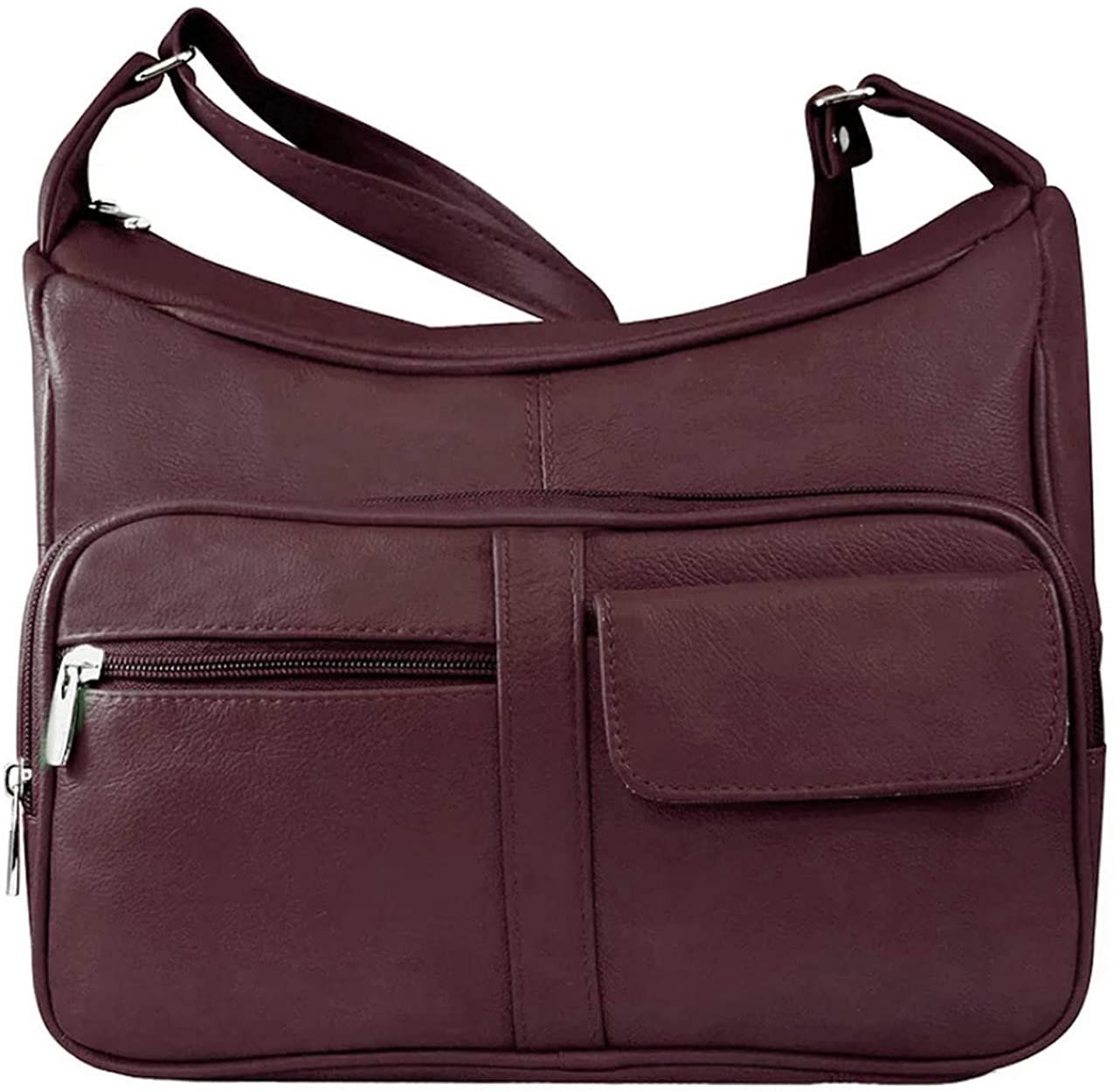Women's Leather Hobo | Ladies Shoulder Bag | Organizer w Built-in Wallet NWT