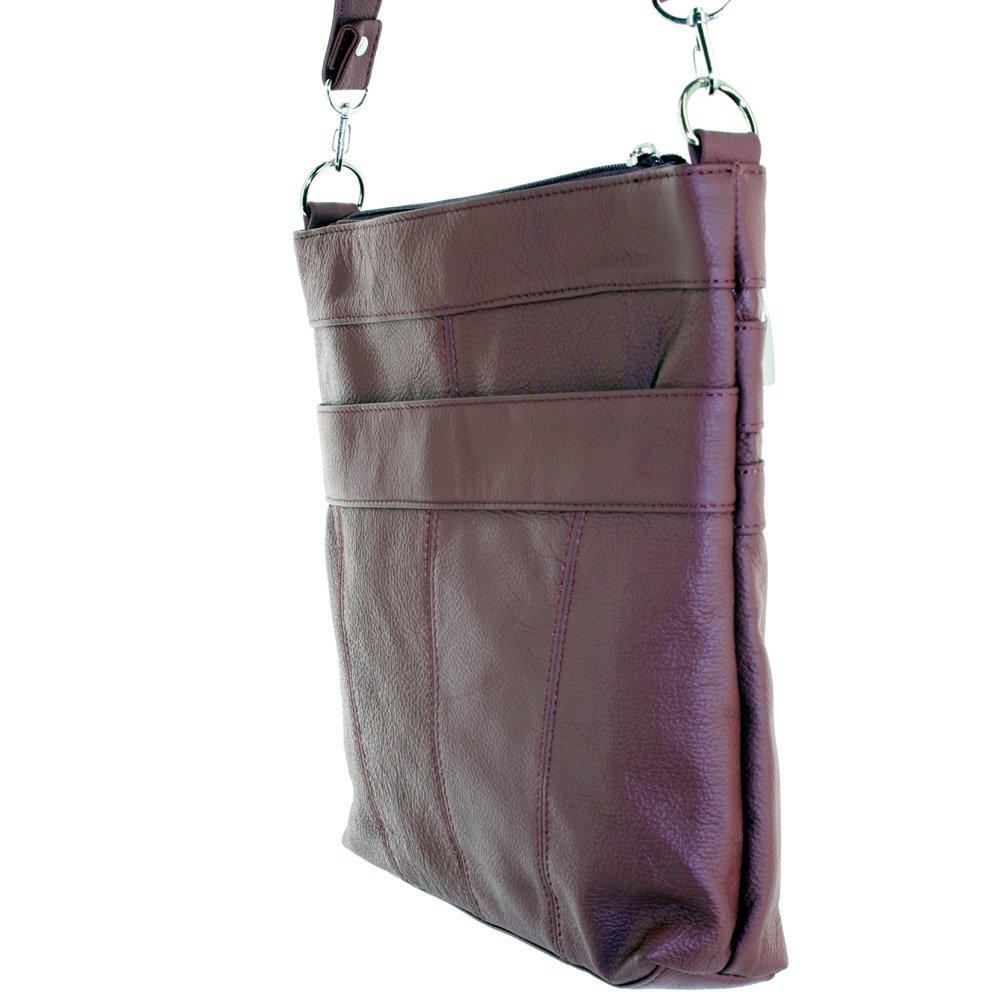 Silver Fever Messenger Italian Leather Shoulder Cross Body Bag Ipad Compatible Unisex