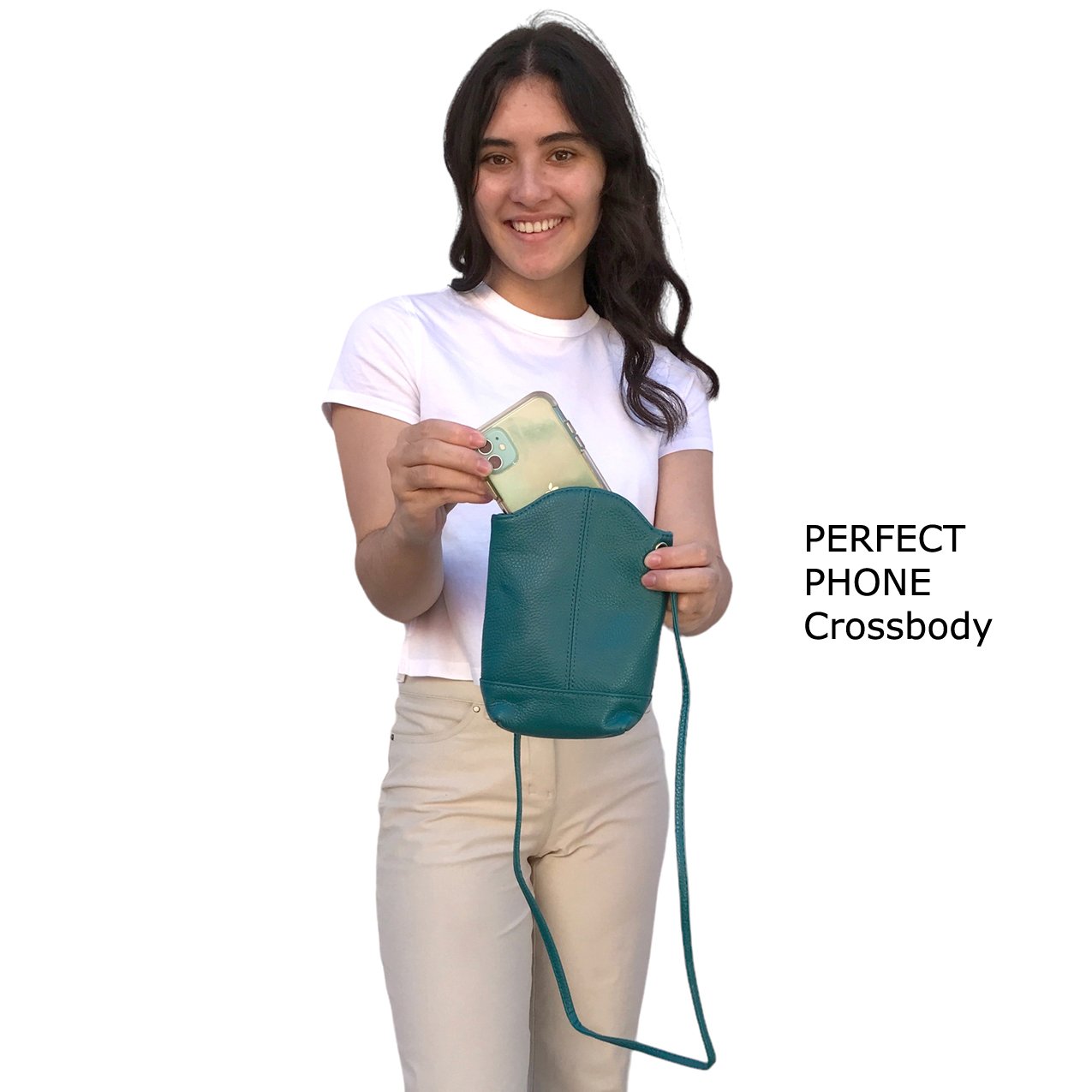 SILVERFEVER Women's Crossbody Handbag Leather Travel Ladies Phone Bag Genuine Cowhide Purse