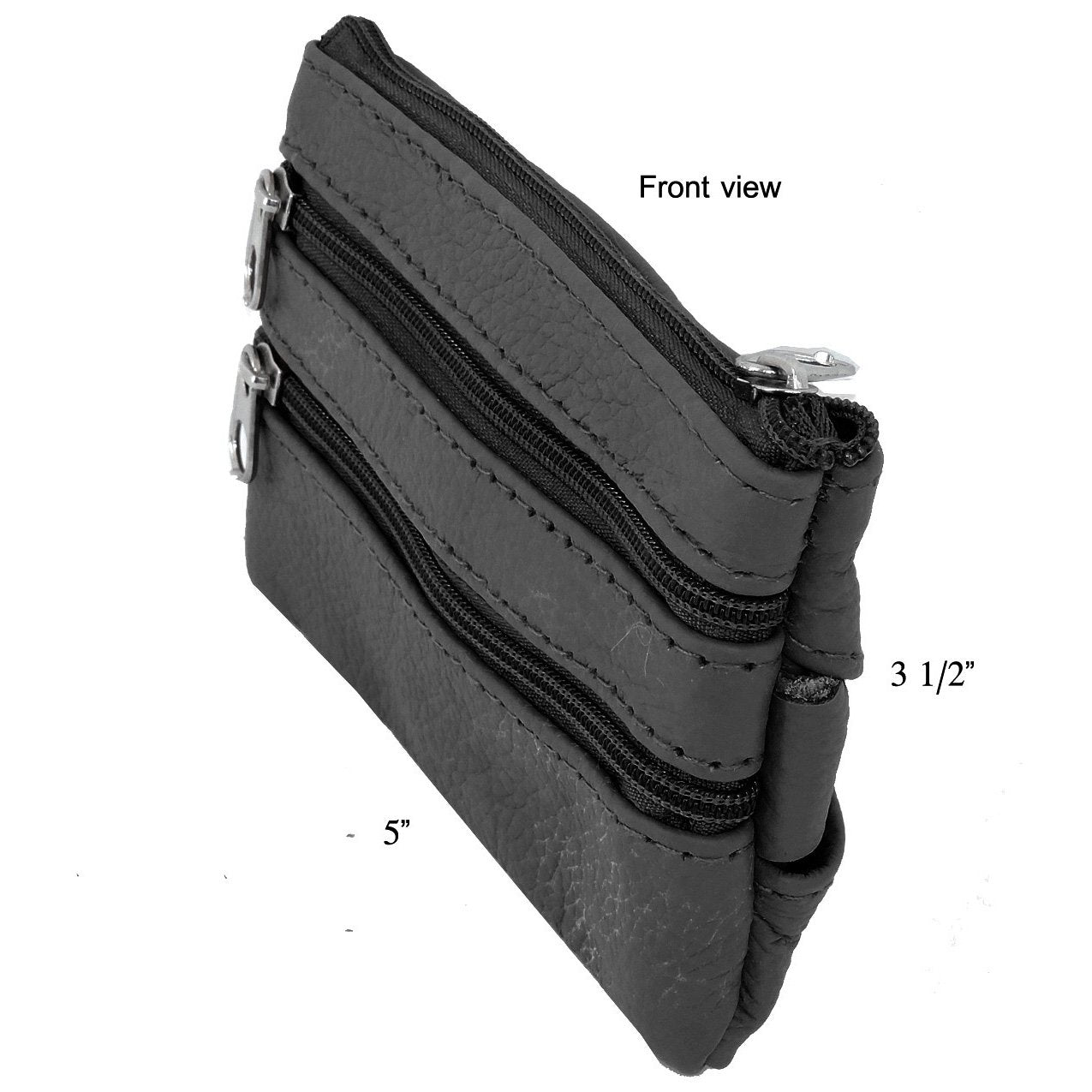 Womens Leather Coin Purse Pouch with Pockets -Handcrafted Genuine Cowhide