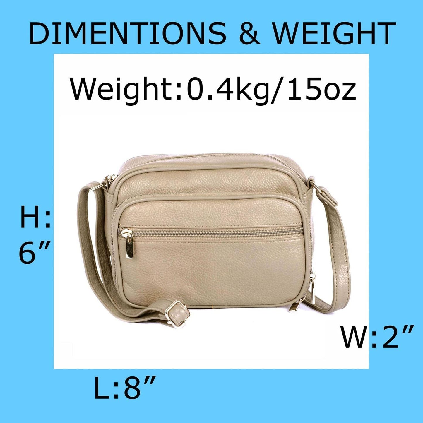 Cowhide Leather Womens Shoulder Purse Small Cross Body Organizer Bag with Many Pockets