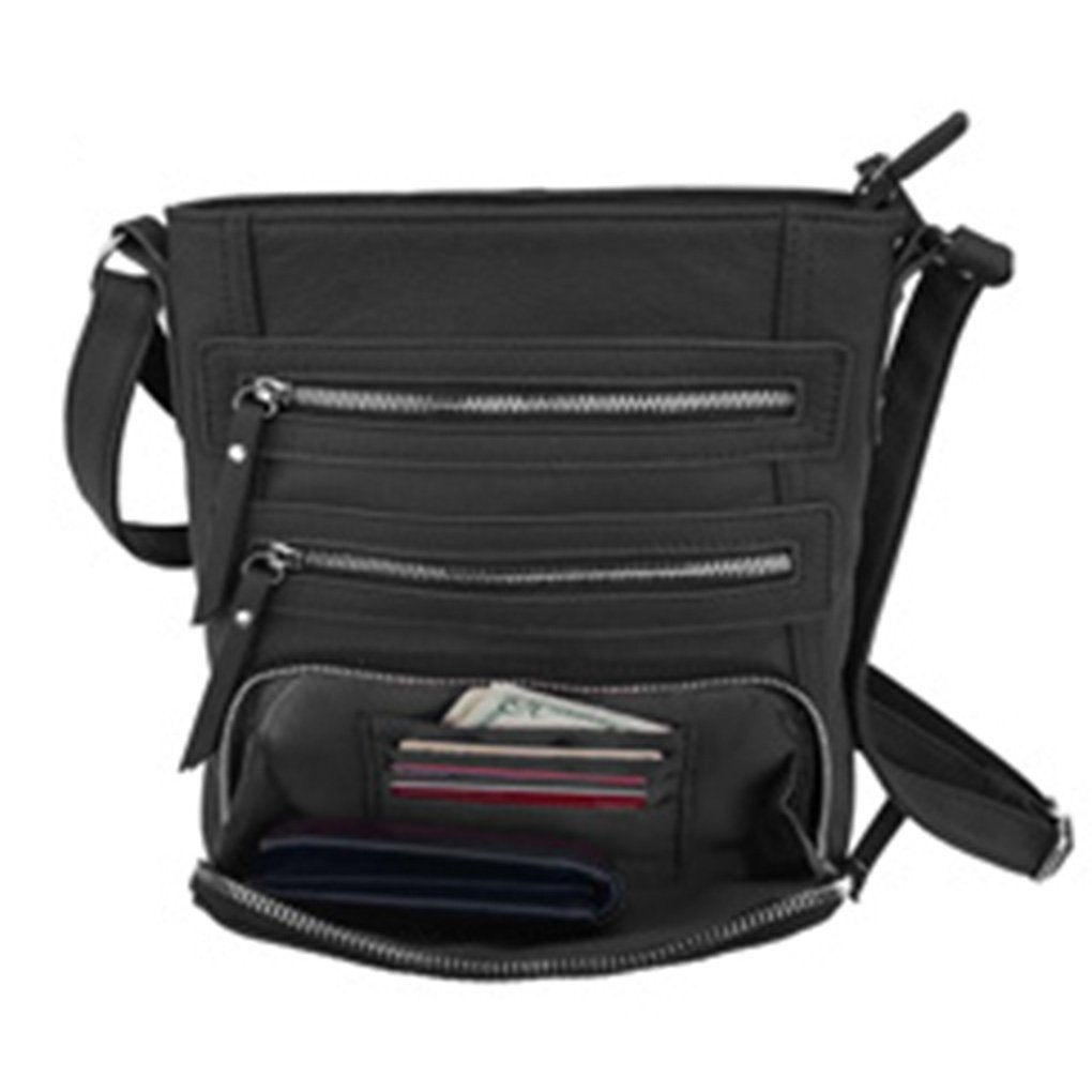 Women's Leather Large Crossbody Travel Handbag Water Resistant Purse SILVERFEVER