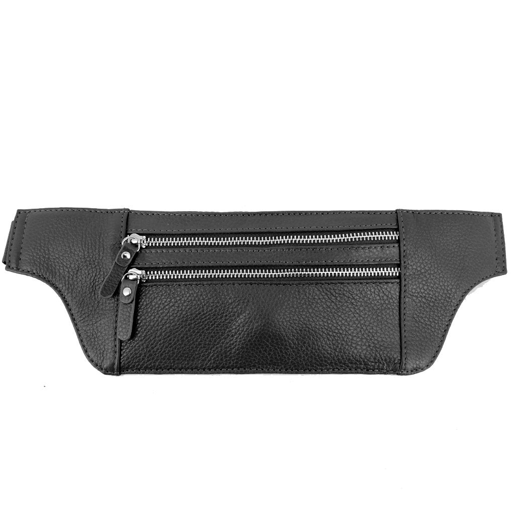 Genuine Leather Fanny Pack Waist Bag Body Pouch Pockets Organizer Phone Holder
